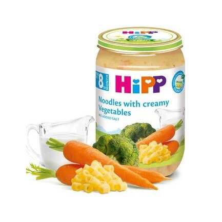 Hipp 6403 Био Пюре макарони, броколи и сметана 220 гр.