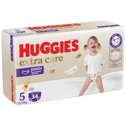 Huggies ExtraCare Гащи 5 (12-17кг) х34 броя