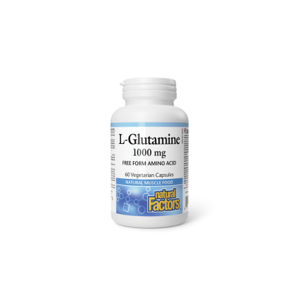 Имунитет и мускулна функция - Л-Глутамин, 1000 mg х 60 V капсули Natural Factors