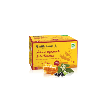 Infusion bienfaisante de l’Apiculteur/ Билков чай за имунната система със зелен прополис и мед, 20 филтърни пакетчета