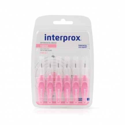 DENTAID Интердентални четки за зъби INTERPROX 4G nano NEW 0.7mm х6 броя