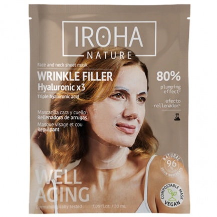 IROHA Nature Дълбоко хидратираща маска за лице и шия с 3 HA х1 брой