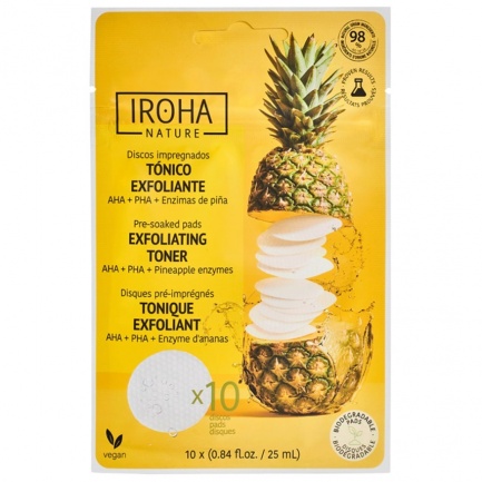 IROHA Nature Ексфолиращи тоник падове за лице х10 броя