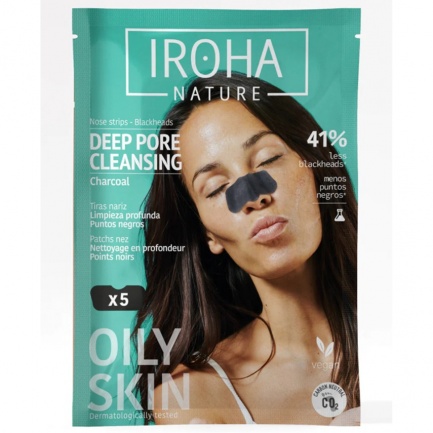 IROHA Nature Почистващи BLACK лентички за премахване на черни точки х5 броя