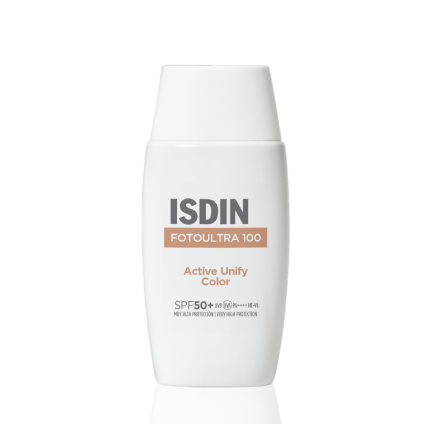 ISDIN Тониран слънцезащитен флуид SPF 50+ с депигментиращо действие 50 ml
