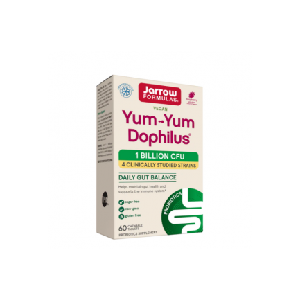 Jarrow Formulas Yum-Yum Dophilus® 1 Billion Natural Raspberry - Пробиотик | 60 chew tabs