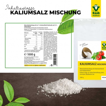 КАЛИЕВА СОЛ Микс / POTASSIUM SALT Mixture – Raab Vitalfood (1000 гр)