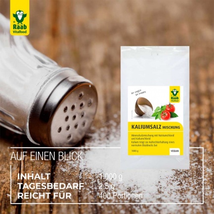 КАЛИЕВА СОЛ Микс / POTASSIUM SALT Mixture – Raab Vitalfood (1000 гр)