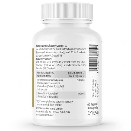КОЛЕУС ФОРСКОЛИН / FORSKOLIN – ZeinPharma (60 капс)