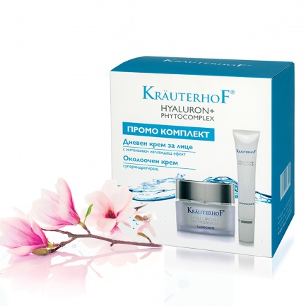 Krauterhof Hyaluron+Phytocomplex Комплект Дневен крем 50 мл + Околоочен крем 20 мл