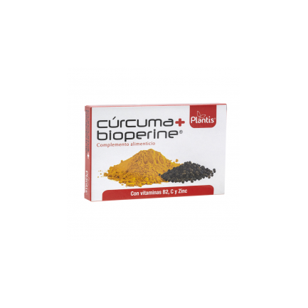 Куркума + биоперин (с витамини В2 и С & цинк) - Cúrcuma + bioperine Plantis®, 60 капсули