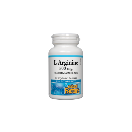 Л-Аргинин - L-Arginine 500 mg, 90 капсули Natural Factors