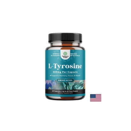 L-тирозин – Памет, фокус и устойчивост на стрес, 500 mg, 60 капсули