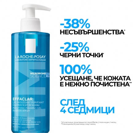 La Roche-Posay Effaclar +M Почистваща гел-пяна за лице за мазна и чувствителна кожа 200 ml