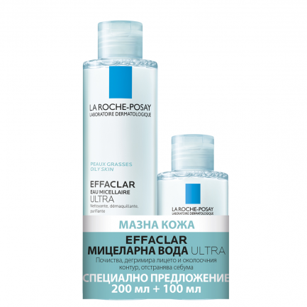 La Roche-Posay Мицеларна вода 200 ml + 100 ml - За мазна кожа