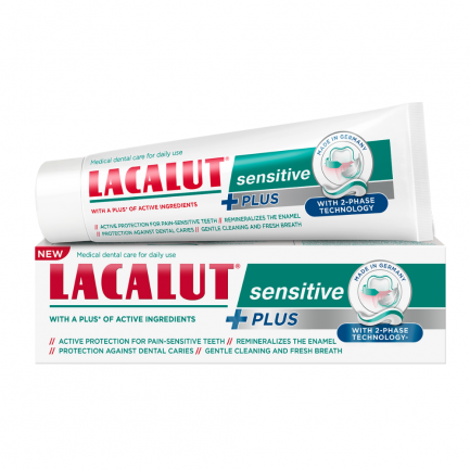 Lacalut Sensitive PLUS Паста за зъби 75 ml