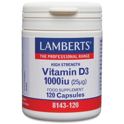 Lamberts Витамин D3, 1000 IU, 25 mcg х120 таблетки