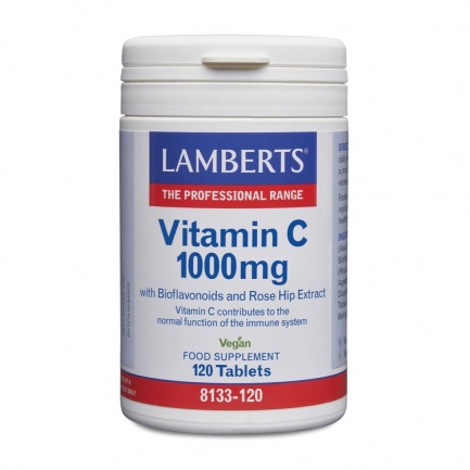 Lamberts Витамин С 1000 mg с биофлавоноиди и шипки х120 таблетки
