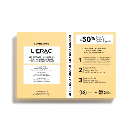 Lierac ДУО Sunissime за здравословен тен х30 капсули