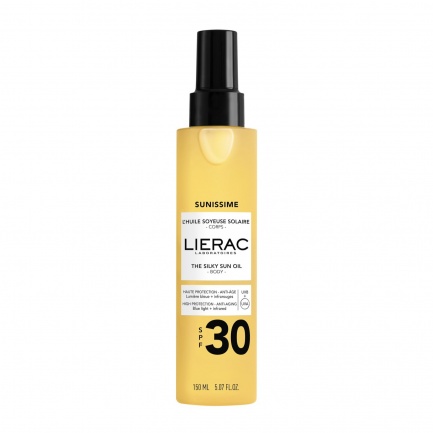 Lierac Sunissime SPF30 Копринено слънцезащитно олио за тяло 150 ml