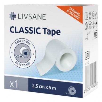 Livsane Classic Прикрепваща ролка 2,5 cm x5 m