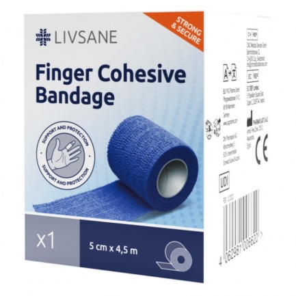 Livsane Фиксиращ самозалепващ бинт 5 cm х4,5 cm - 1 брой
