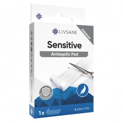 Livsane Premium Sensitive Лента пластир 6 cm x1 m