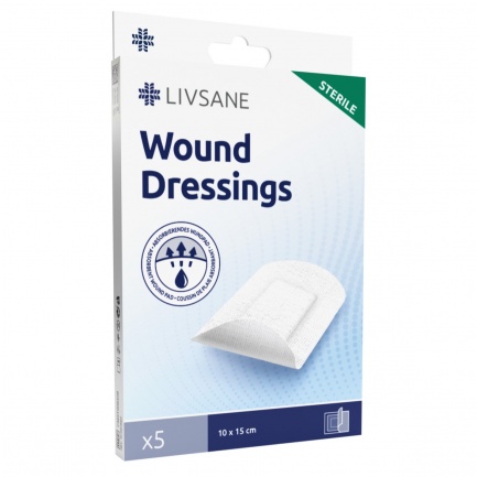Livsane Стерилни пластир превръзки 10х15 cm х5 броя