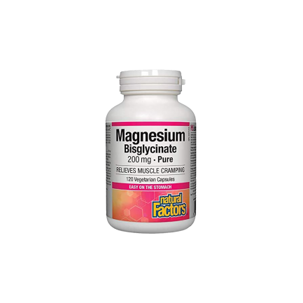Magnesium Bisglycinate Pure/ Магнезий (бисглицинат) 200 mg х 120 капсули Natural Factors