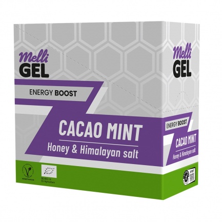 MelliGEL CacaoMint Енергиен меден спортен гел 32 g х12 броя