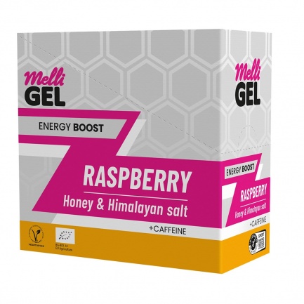 MelliGEL Raspberry Енергиен меден спортен гел 32 g x12 броя