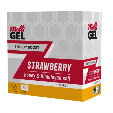MelliGEL Strawberry Енергиен меден спортен гел 32 g х12 броя