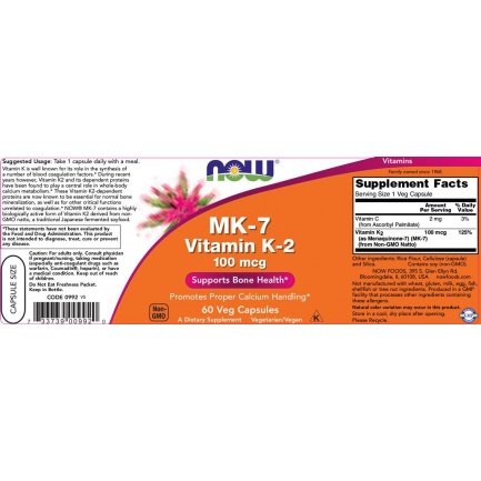 MK-7 Vitamin K-2 100 mcg