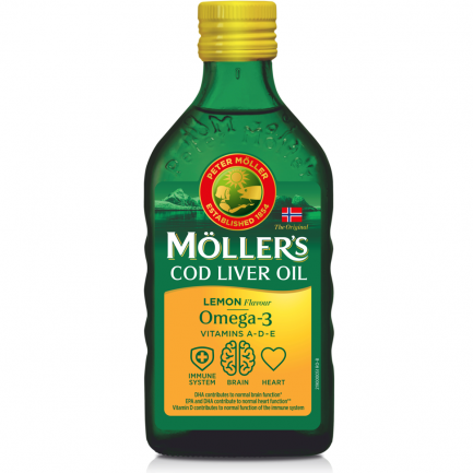 Mоller's Рибено масло от черен дроб на треска - лимон 250 ml