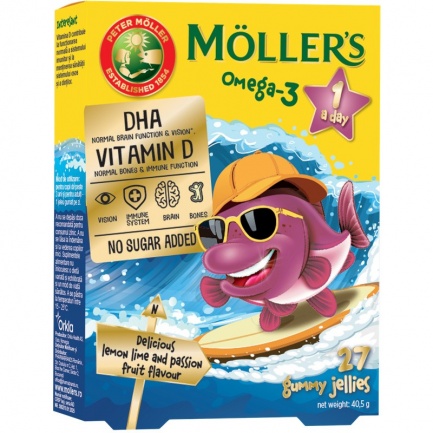Moller's Омега-3 - маракуя х27 желирани рибки