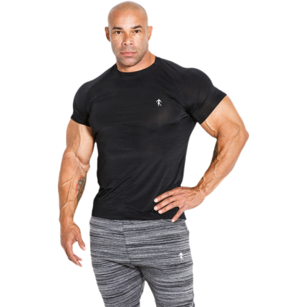 Мъжка тениска с къс ръкав / T-shirt 01 LM Compression Black