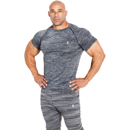 Мъжка тениска с къс ръкав / T-shirt 01 LM Compression Dark Grey