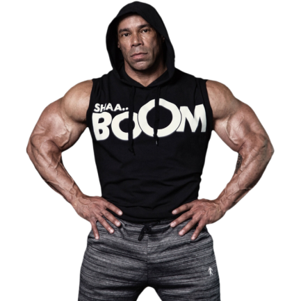Мъжки суичър без ръкави / LM Hoodie Sleeveless Shaa Boom - Black