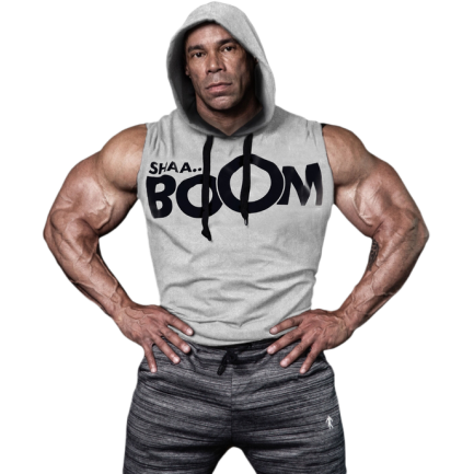 Мъжки суичър без ръкави / LM Hoodie Sleeveless Shaa Boom - Grey