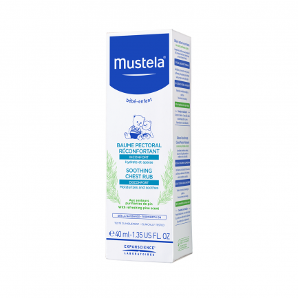 Mustela Бебе Успокояващ балсам със загряващо действие 40 мл