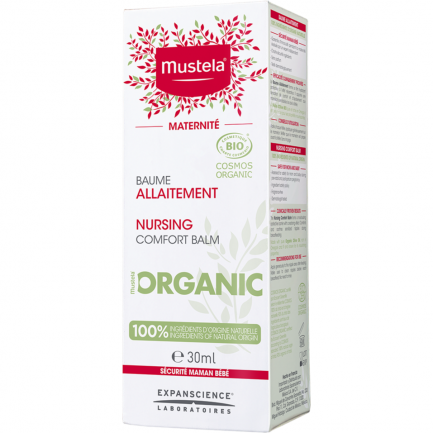 Mustela Органик Успокояващ балсам за зърна при кърмене 30 ml