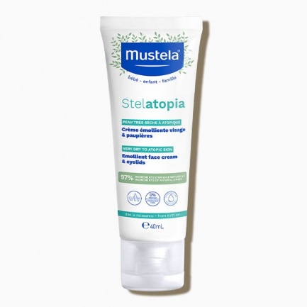 Mustela Stelatopia Емолиентен крем за лице и клепачи 40 ml