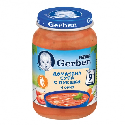 Nestle Gerber Пюре от пилешко със зеленчуци 7м+ 190 g