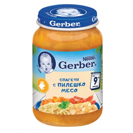 Nestle Gerber Пюре от супа с пилешко, пуешко и ечемик 10м+ 190 g