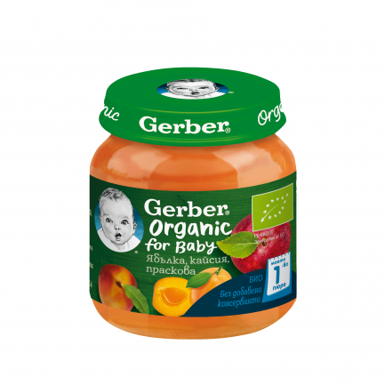 Nestle Gerber Пюре от ябълки и сливи 6м+ 125 g