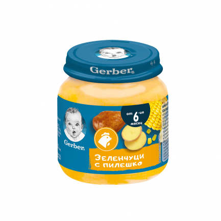 Nestle Gerber Пюре от зеленчуци с пилешко 6м+ 125 g