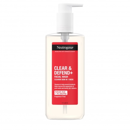 Neutrogena Clear & Defend+ Измивен гел за лице 200 ml
