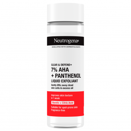 Neutrogena Clear & Defend+ Течен ексфолиант за лице 125 ml