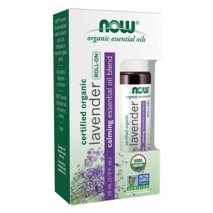 Now - Био Лавандулово Масло Рол-Он - (Roll - On Organic Lavender) - 10 Ml