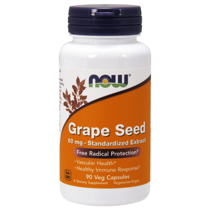 Now - Grape Seed Antioxidant 60 Мг - 90 Капсули